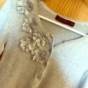 THE LIMITED Grey button up sweater